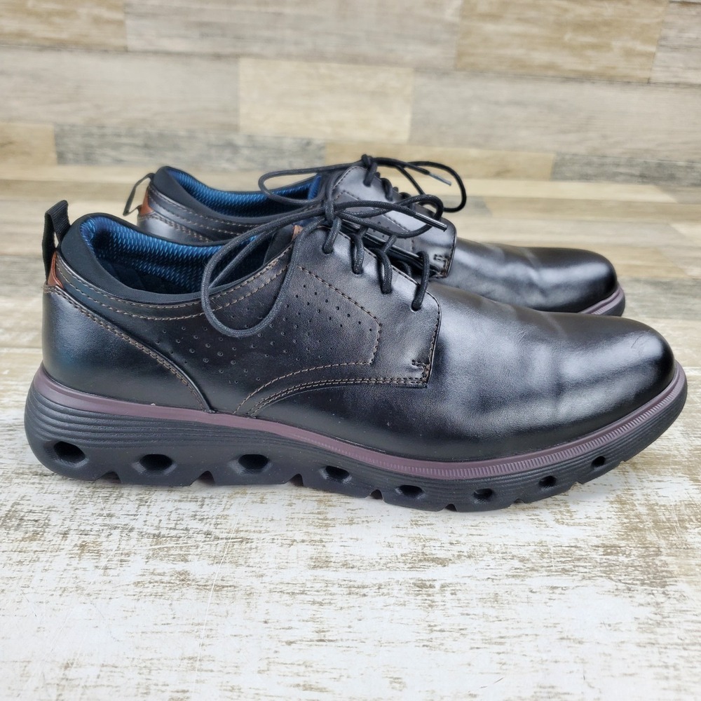 Dockers Franco Fusion 2.0 Mens Casual Shoes Sz 10 M Black Leather Sneakers